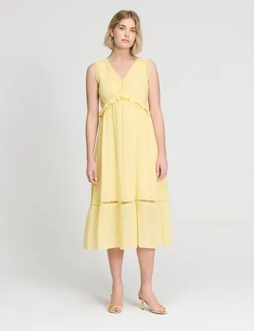 Myriam Sleeveless Cotton Midi Dress