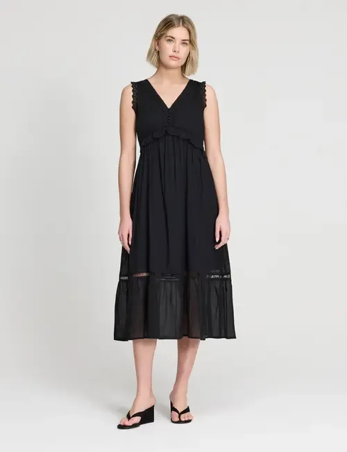 Myriam Sleeveless Cotton Midi Dress