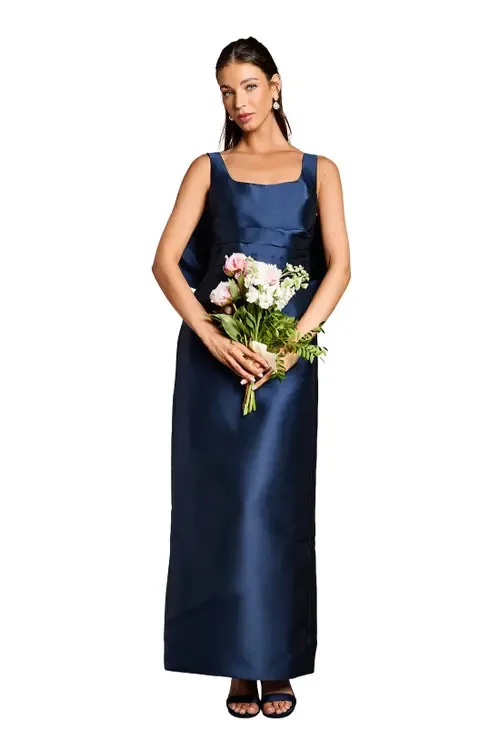 Twill Sleeveless Column Bow Back Dress by Coast