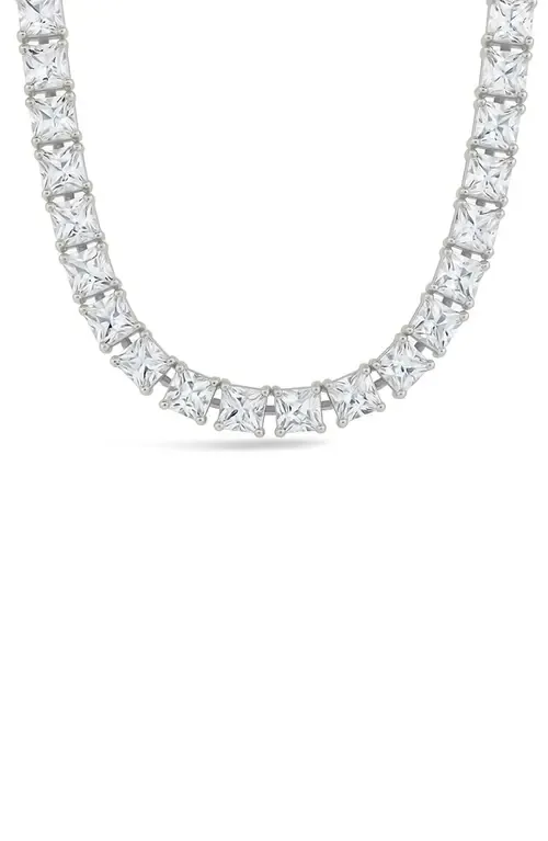 Marisol Princess Cut Cubic Zirconia Tennis Necklace