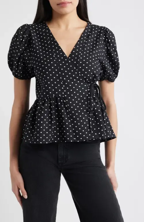 Polka Dot Wrap Top by Loveappella