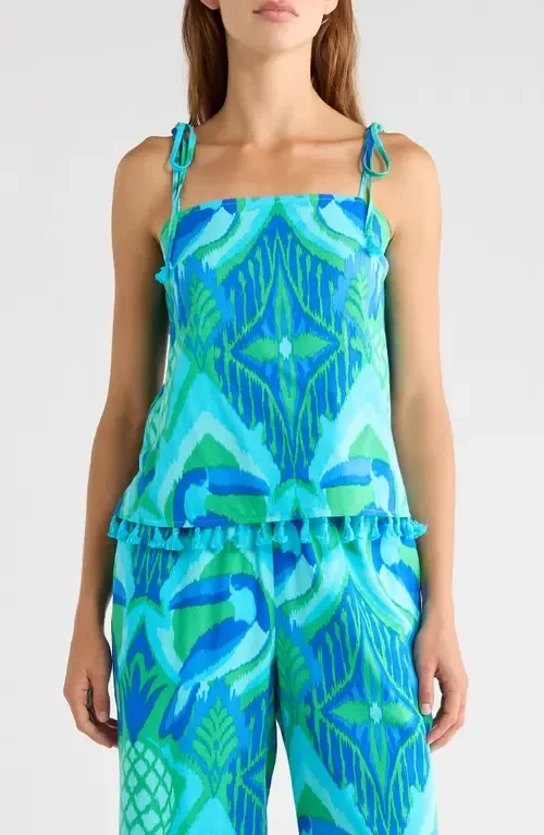 Blissy Tropical Yari Tie Strap Tank by SUGARLIPS