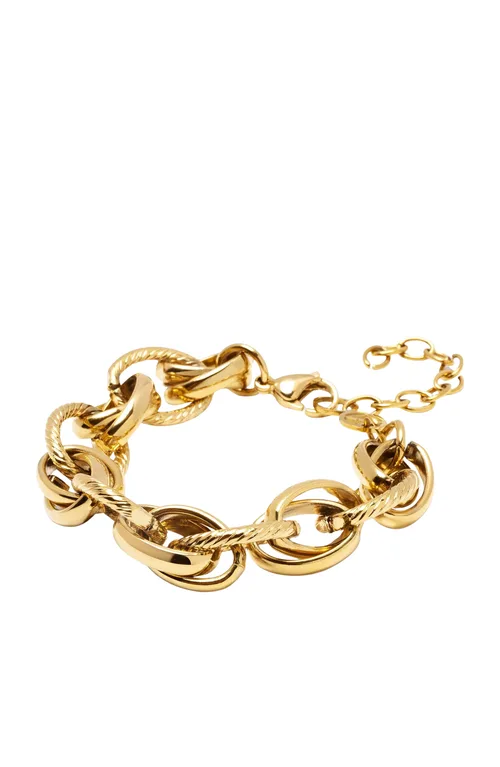 Mixed Link Statement Bracelet
