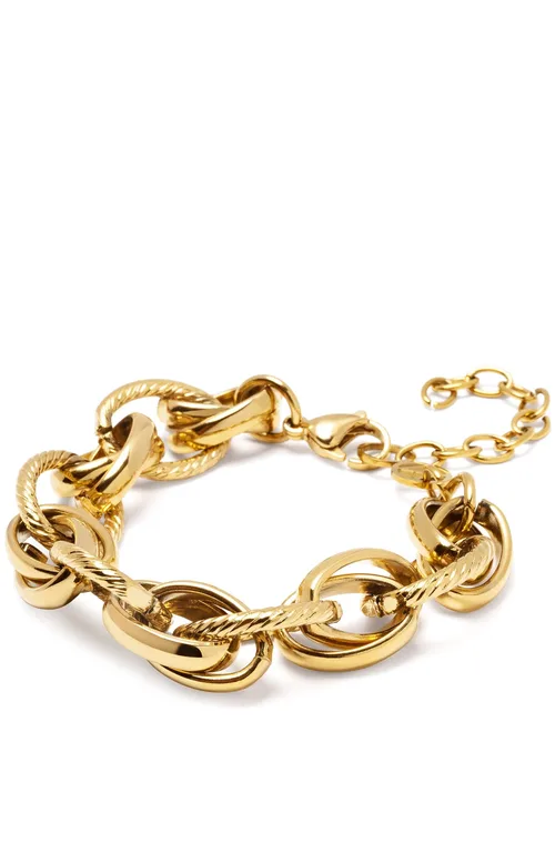 Mixed Link Statement Bracelet