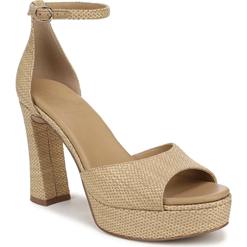 Delphie Ankle Strap Platform Sandal in Black Leather by 27 EDIT Naturalizer