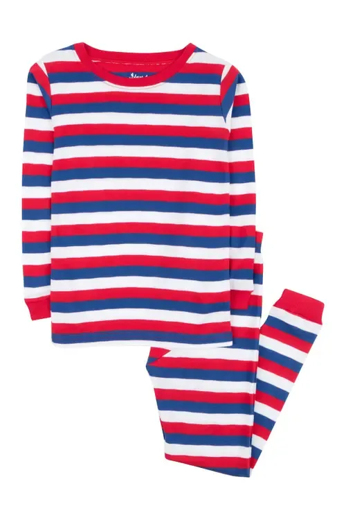 Cotton Two-Piece Pajamas, Stripes, Solids & Tie Dye