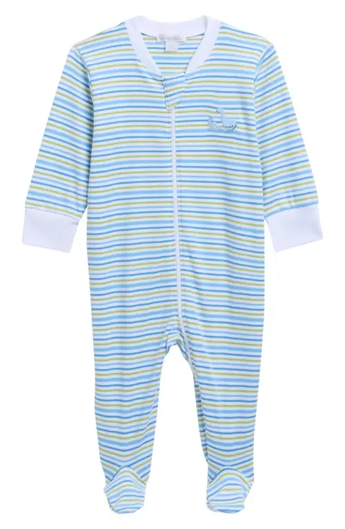 Embroidered Pima Cotton Footie by Kissy Kissy