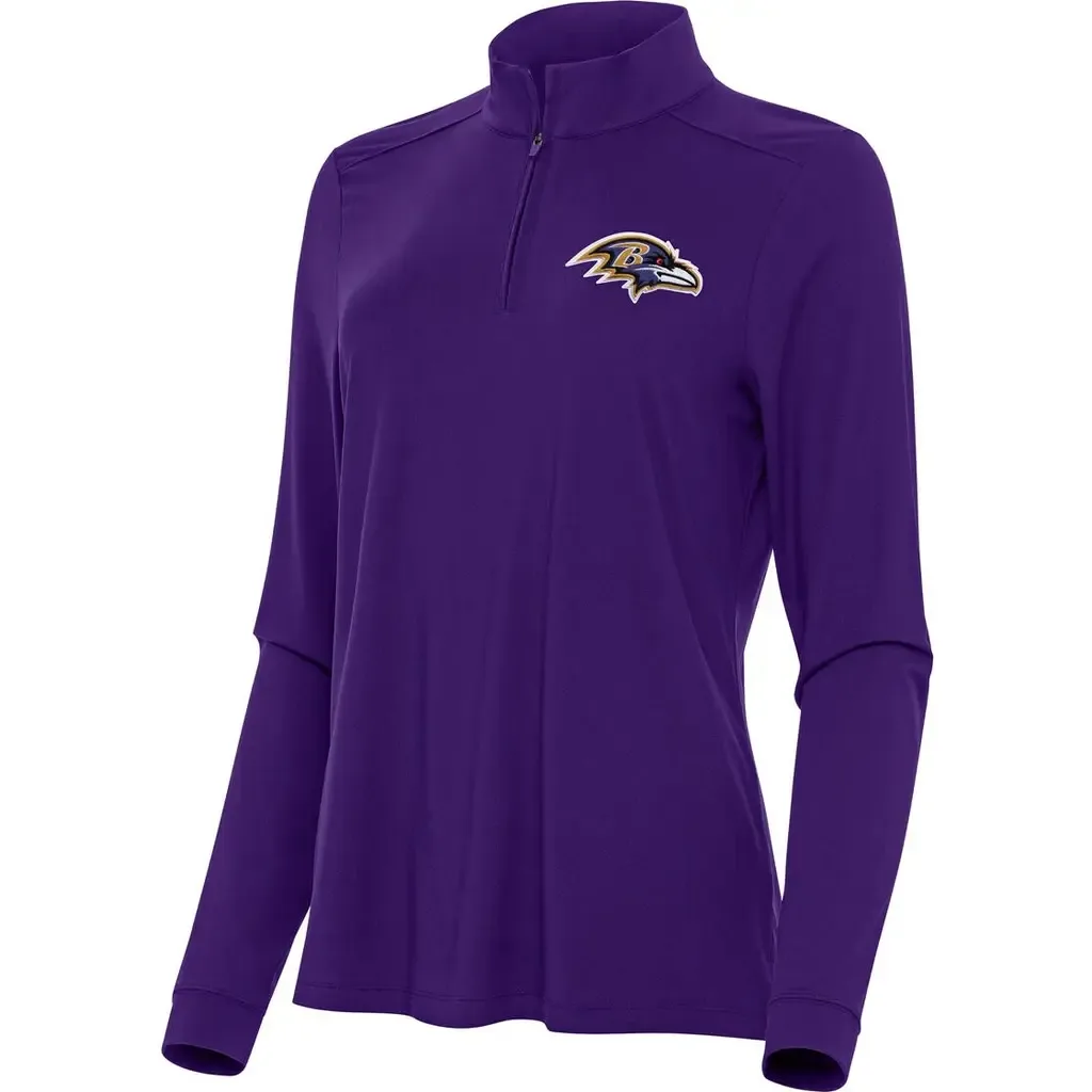 Antigua Purple Baltimore Ravens Intent Quarter-Zip Sweatshirt by ANTIGUA