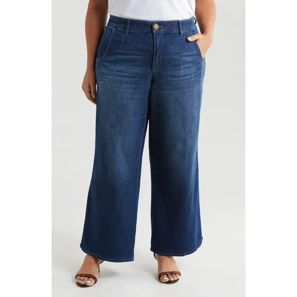 Whitney Skyrise Wide Leg Ankle Jeans by Wit & Wisdom