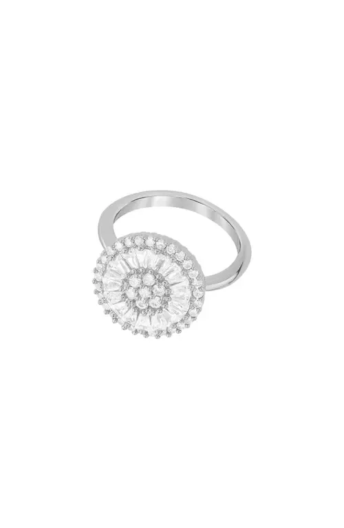 14k Gold Plated Elise Ring Dainty Crystal Sparkle Trendy by Bearfruit Jewelry