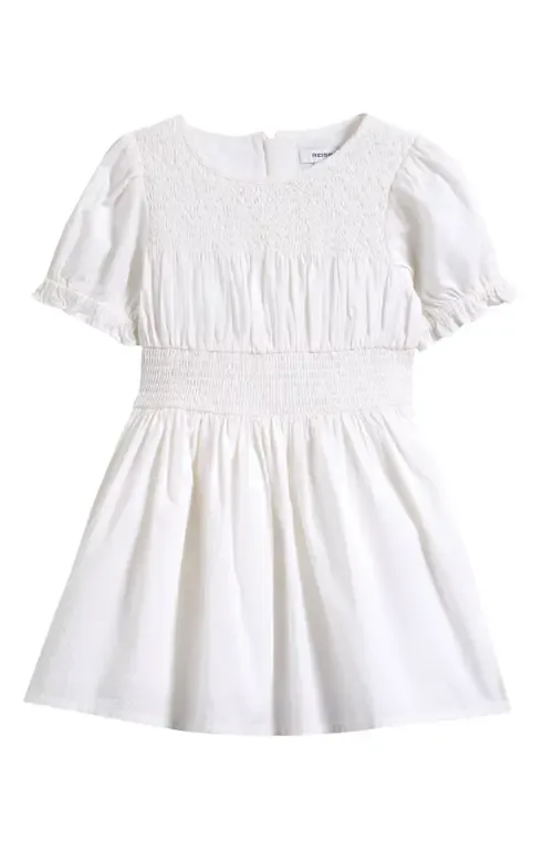 Amber Smocked Cotton Dress by Reiss
