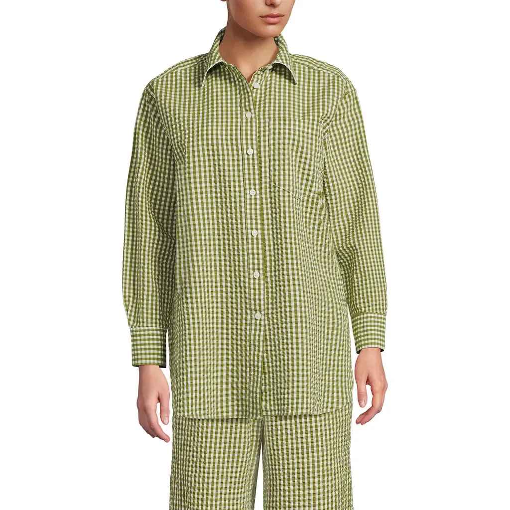Oversized Seersucker Shirt by Lands' End