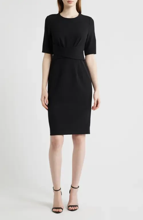 Wrap Overlay Sheath Dress by Anne Klein