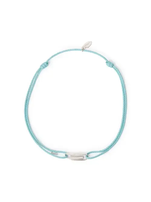 Paperclip Blue Cord Necklace by Off-White
