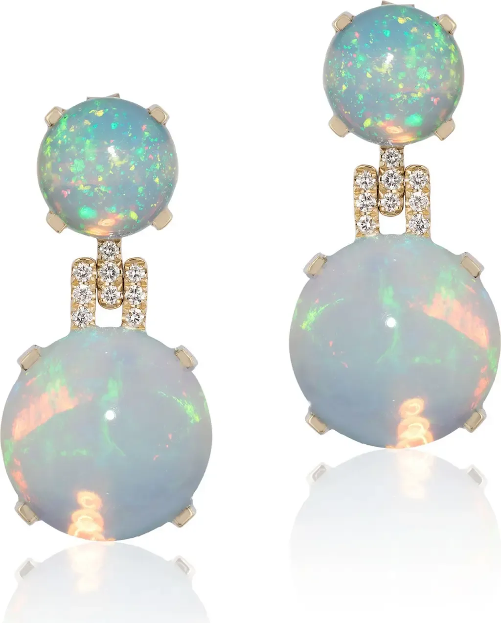 Rock'n' Roll Double Sphere Drop Earrings by GOSHWARA