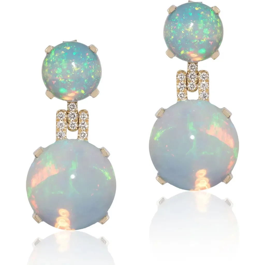 Rock'n' Roll Double Sphere Drop Earrings by GOSHWARA