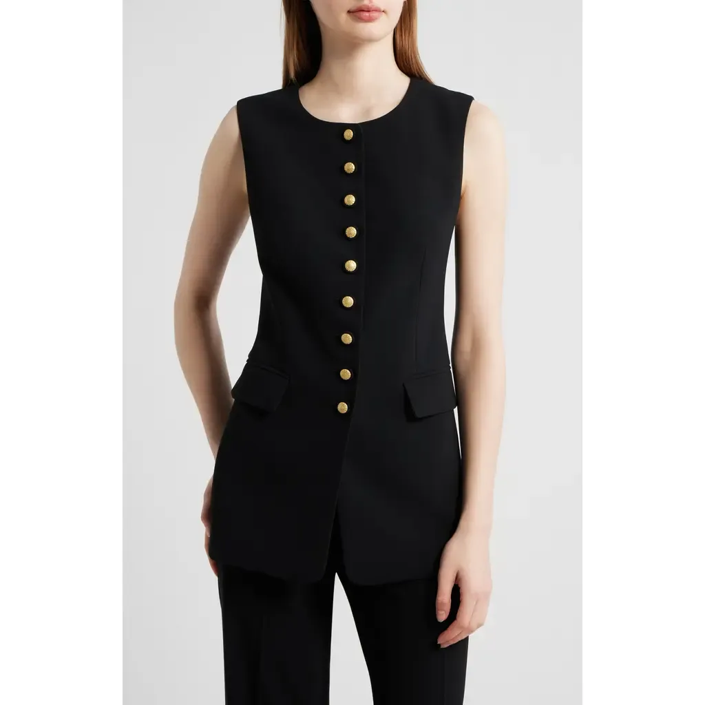 Kim Button Knit Vest by KOBI HALPERIN
