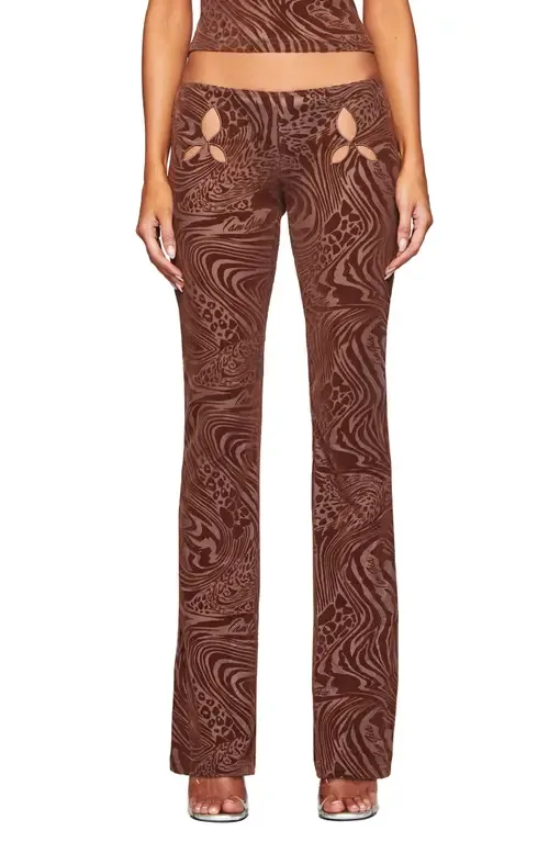 Amina Cutout Low Rise Flare Pants by I.AM.GIA