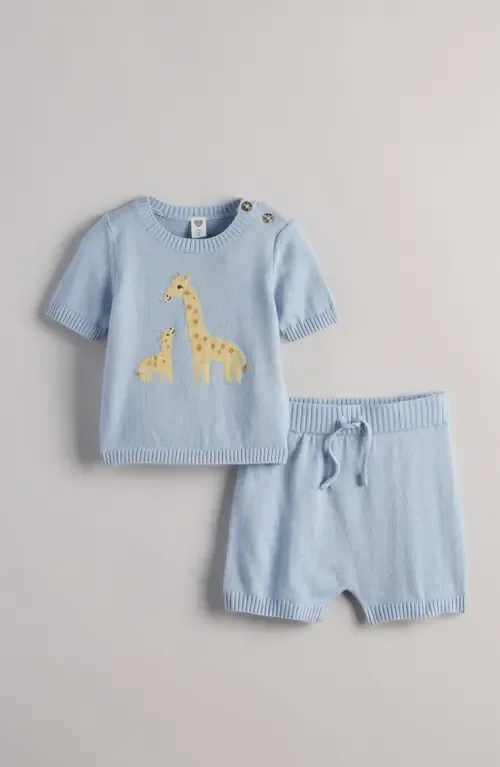 Motif Short Sleeve Cotton Blend Sweater & Shorts Set by Nordstrom