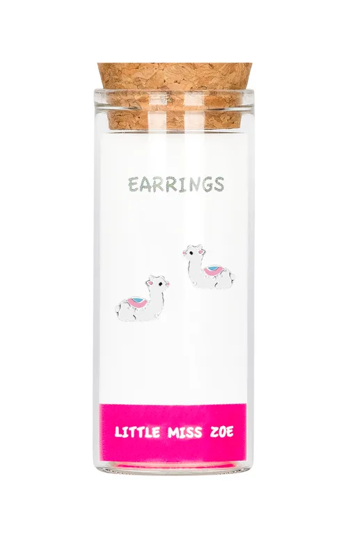 Sterling Silver Llama Stud Earrings in Gift Bottle by Little Miss Zoe