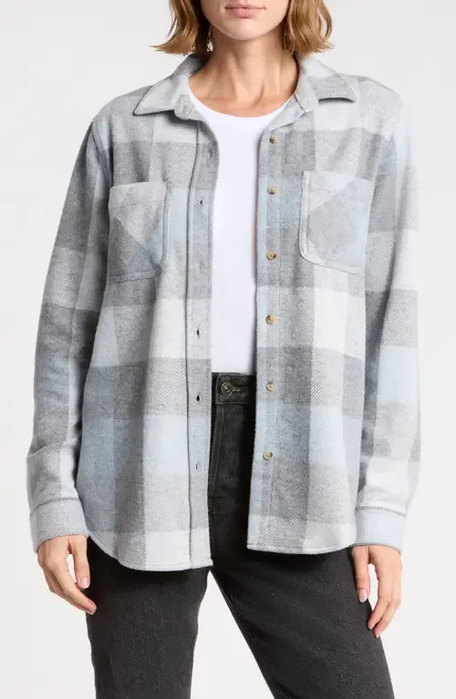 Plaid Jacquard Knit Shacket by beachlunchlounge