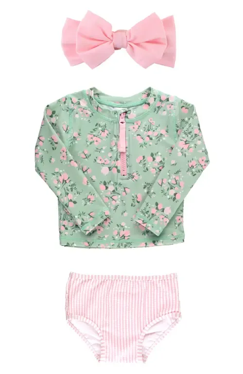 Long Sleeve Two-Piece Swimsuit & Headband Set by RuffleButts