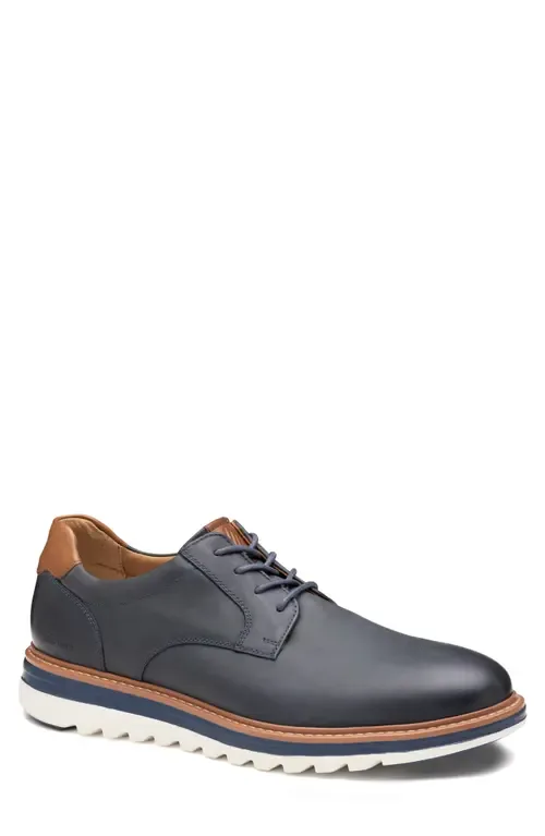 Braxton Plain Toe Derby in Taupe Nubuck
