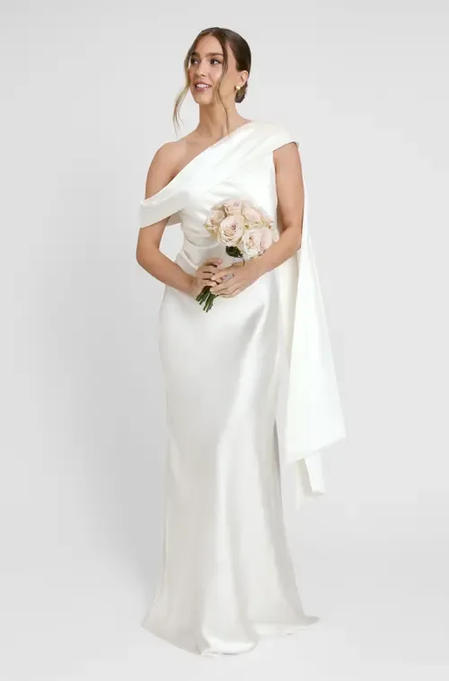 Drape One Shoulder Bridesmaid Dress by Six Stories
