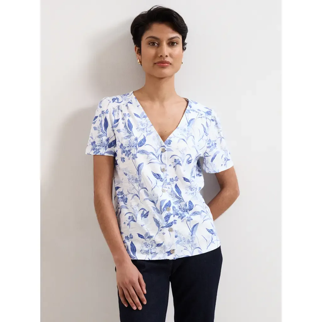 Lorenna V-Neck Short Sleeve Top by Phase Eight