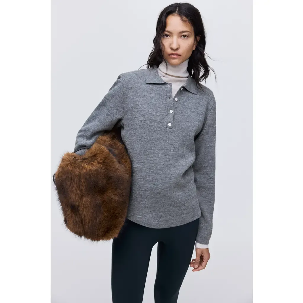 Shoulder-Pad Polo Jumper by H&M