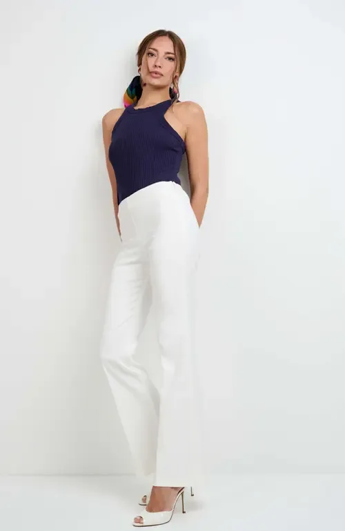 Jacoba Slim-Fit Bootcut Pants by Trina Turk