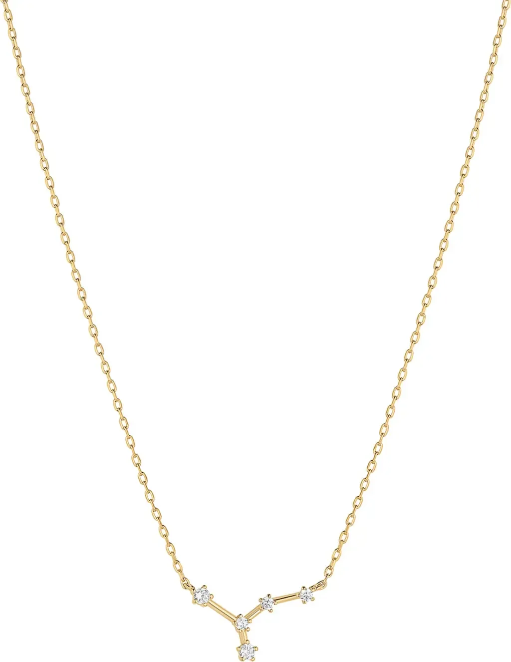 14k Gold Constellation Zodiac Necklace, 12 Zodiac Constellation Gift Idea
