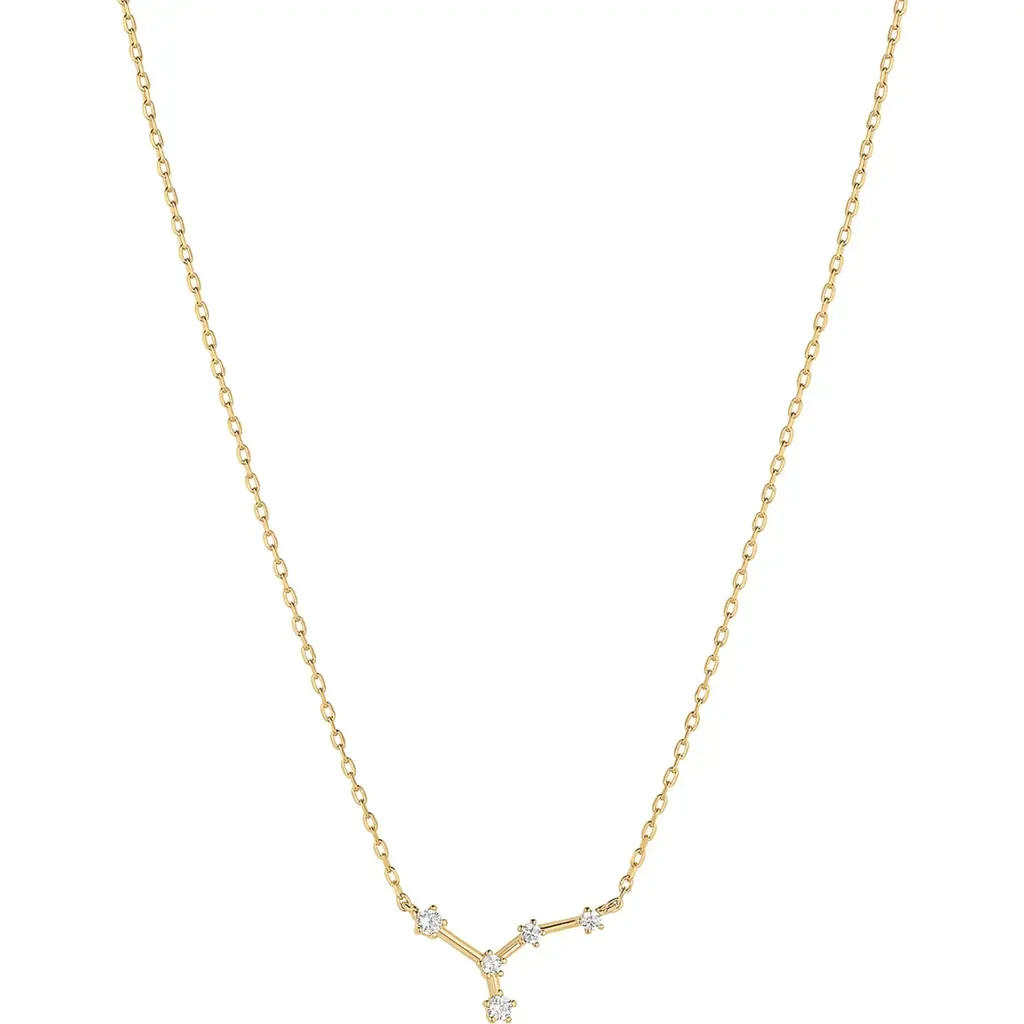 14k Gold Constellation Zodiac Necklace, 12 Zodiac Constellation Gift Idea