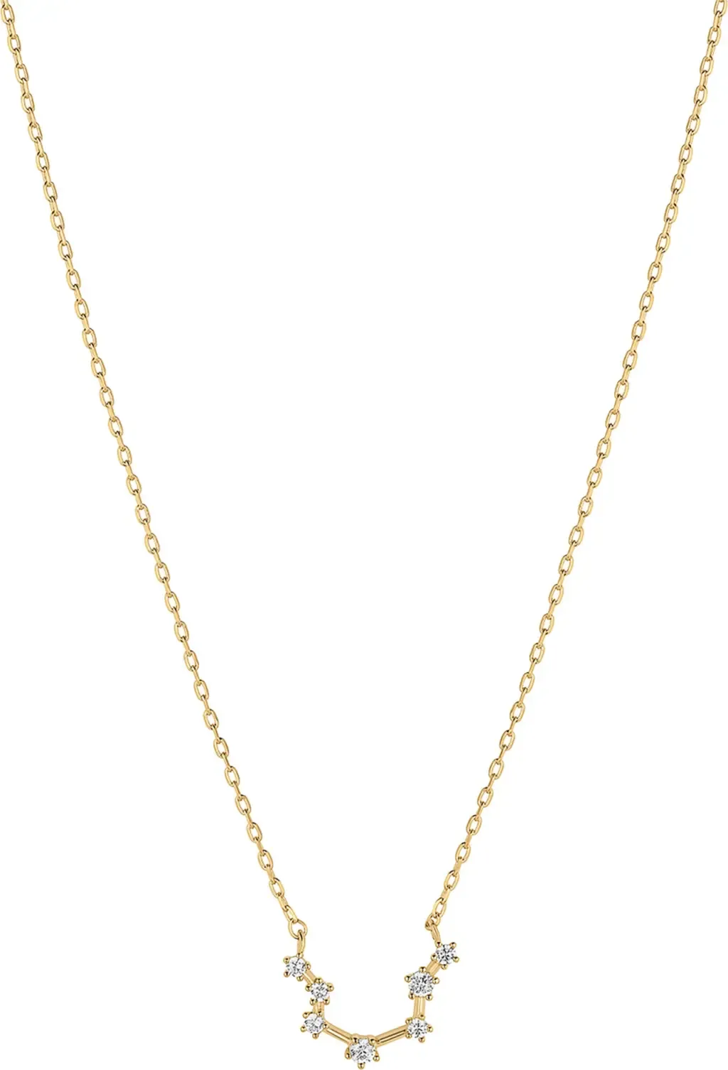 14k Gold Constellation Zodiac Necklace, 12 Zodiac Constellation Gift Idea