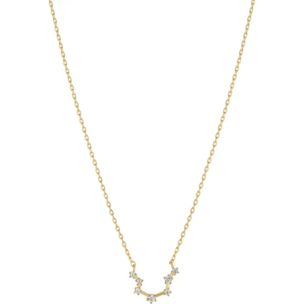 14k Gold Constellation Zodiac Necklace, 12 Zodiac Constellation Gift Idea