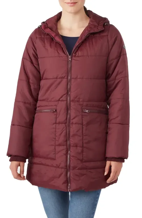 3-In-1 Hybrid Quilted Waterproof Maternity Puffer Coat