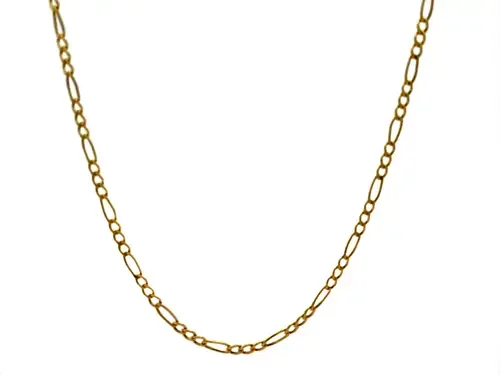 14K Figaro Link 2mm 22in Chain Necklace by Ancona Jewelry