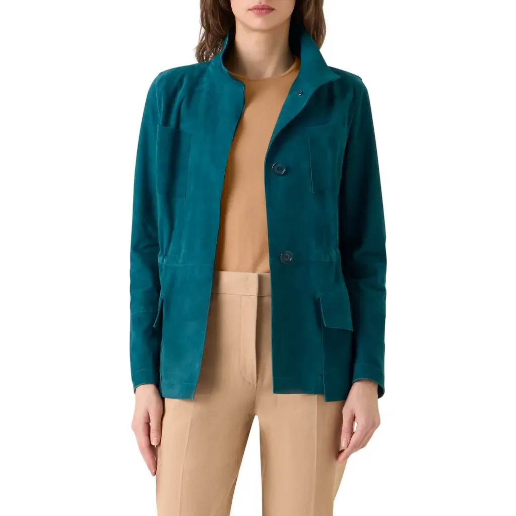 Chianti Suede Jacket by Akris