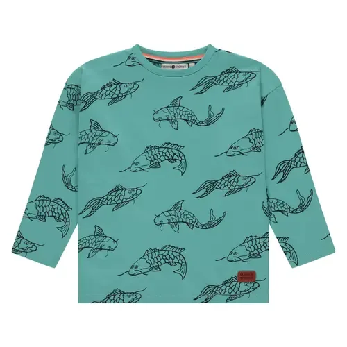 Koi Print Long Sleeve T-Shirt by Stains and Stories by Babyface
