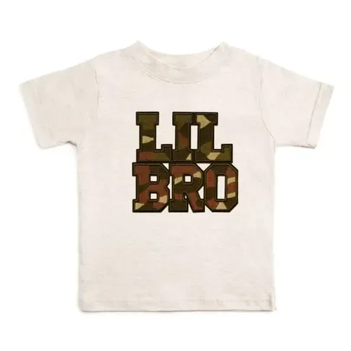 Lil Bro Camo Patch Short Sleeve T-Shirt by Sweet Wink