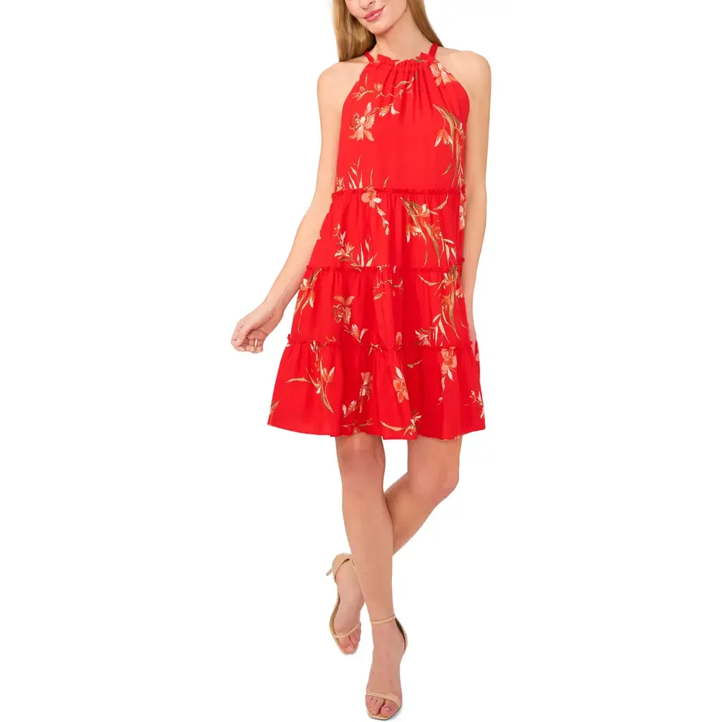 Tiered Halter Dress by CeCe