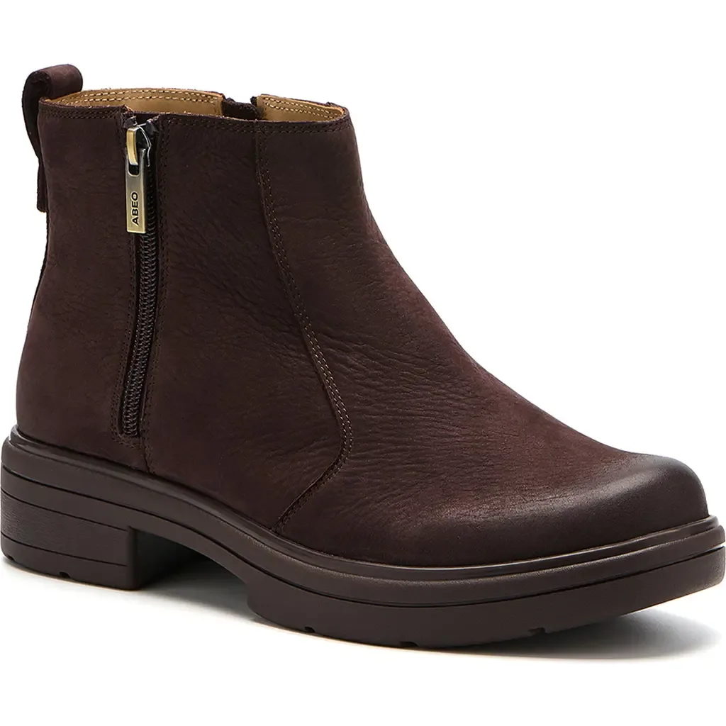 Vista Zip Boot in Chocolate Nubuck - Regular by ABEO