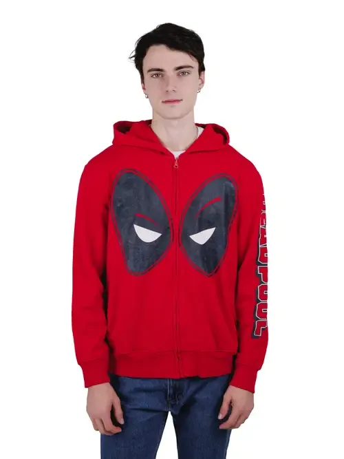 Deadpool and Wolverine Fleece Zip Up Hoodie by Marvel