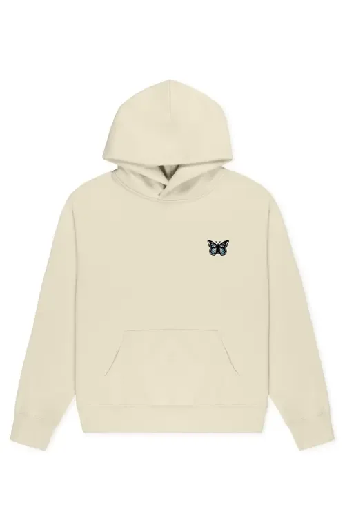 Butterfly Relaxed Midweight Fleece Pullover Hoodie by Dalix