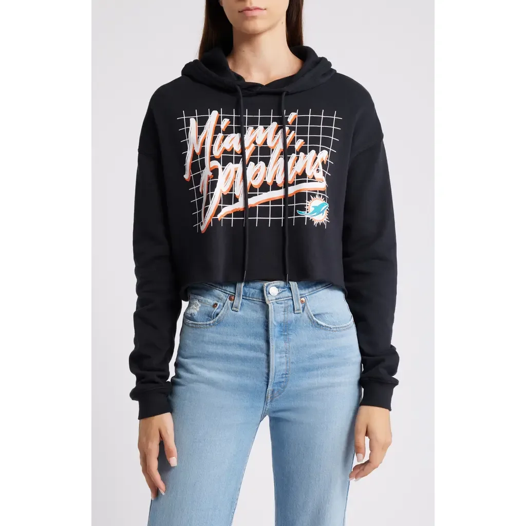 WEAR by Erin Andrews Miami Dolphins Domestic Cropped Pullover Hoodie by WEAR by Erin Andrews