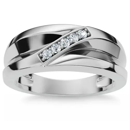 Diamond Wedding Ring Lab Grown 10k Gold by Bliss Diamond