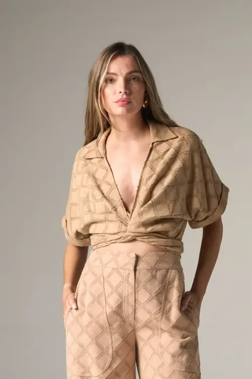 Chiara Top in Stonewashed Cotton by JBQ