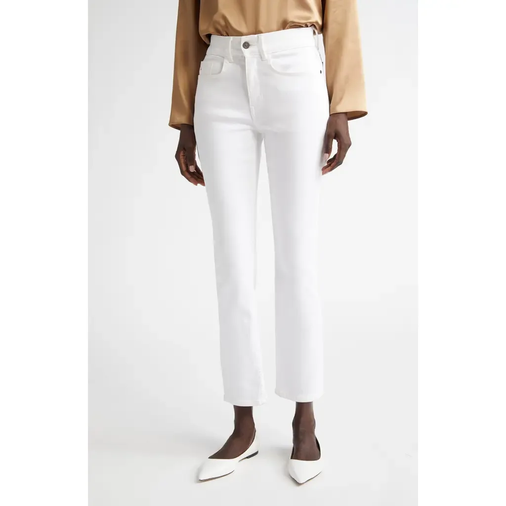 Reeve High Waist Straight Leg Ankle Jeans by Lafayette 148 New York