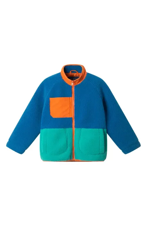 Colorblock Faux Shearling Jacket by Andy & Evan