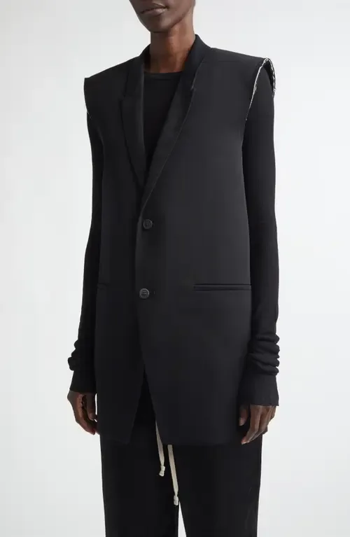 Raw Edge Wool Vest by Rick Owens